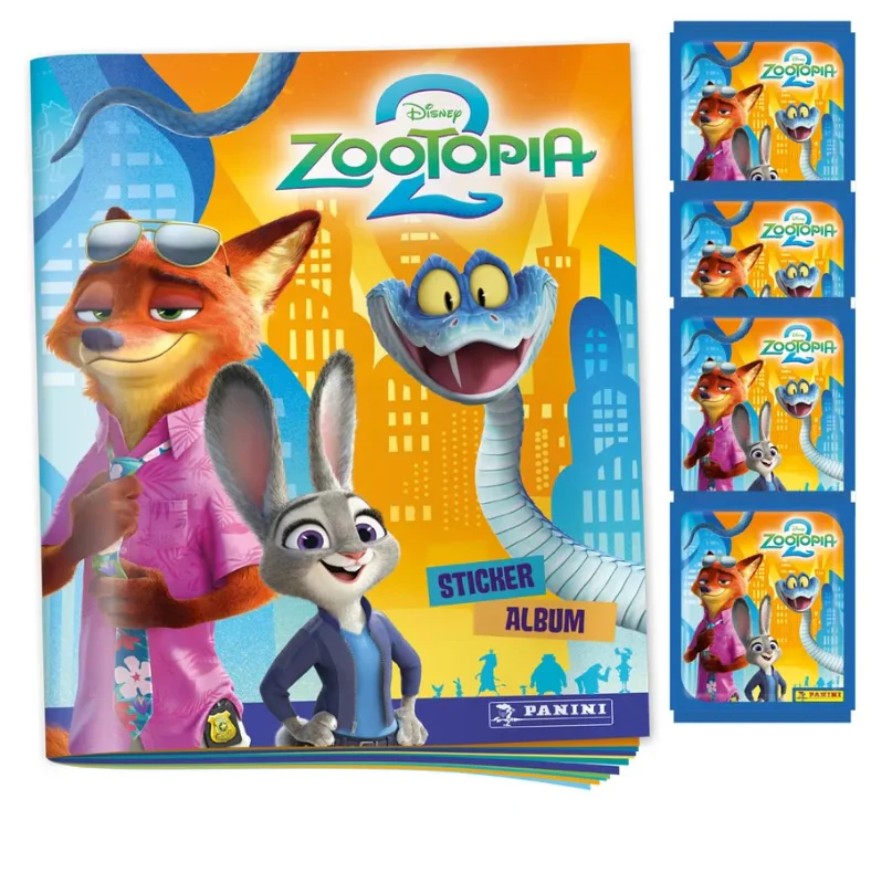 Preventa Album Zootopia 2. Álbum Pasta Suave + 4 Sobres
