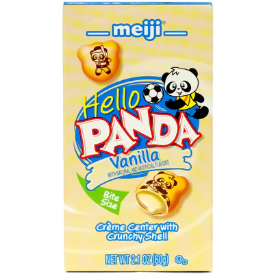 MEIJI Hello Panda Cookies Filled with Vanilla Cream 60g