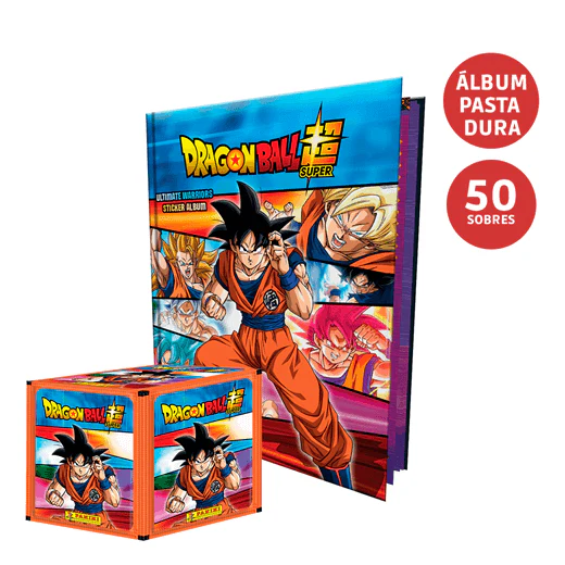 ALBUM PASTA DURA DRAGON BALL SUPER 3 MAS 1 CAJA DE ESTAMPAS