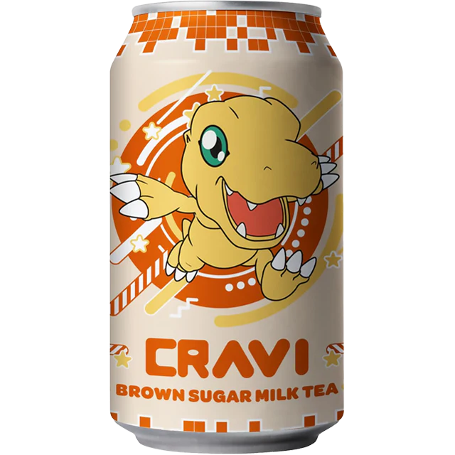 CRAVI Digimon Brown Sugar Milk Tea 315ml