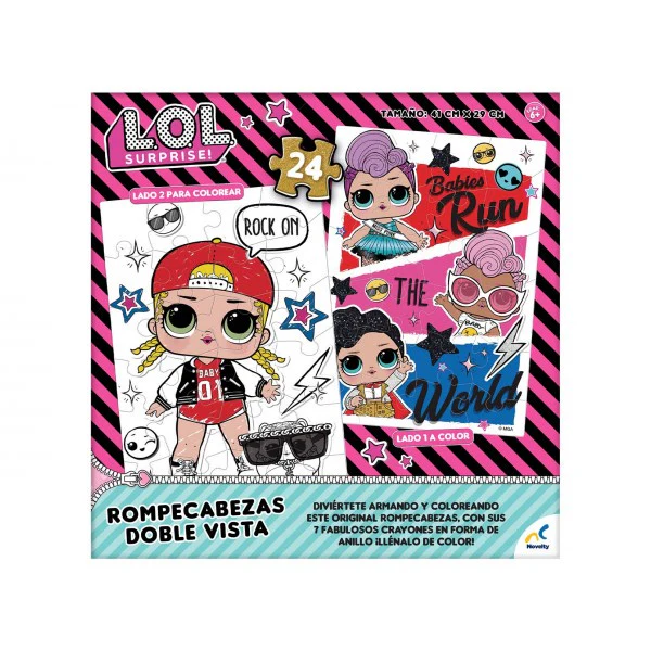 Rompecabezas LOL Surprise Doble vista con Crayones