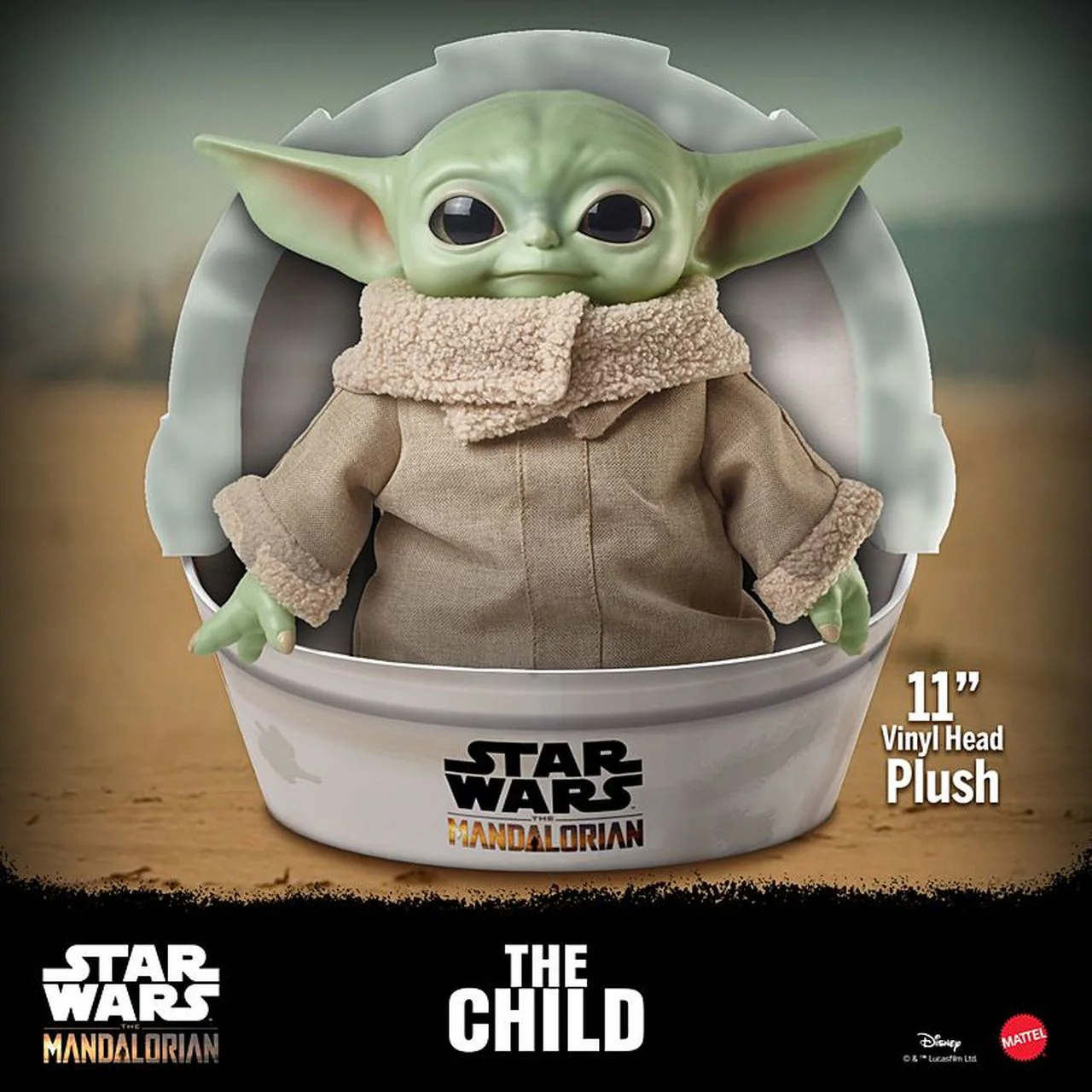 Peluche The Mandalorian Baby Yoda 11´
