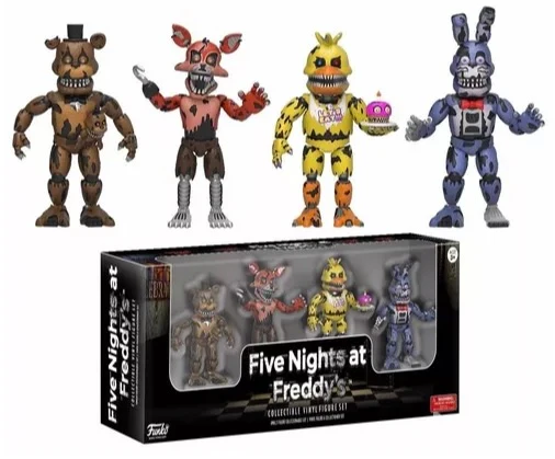 Set 4 Figuras Five Nights At Freddys Nightmare Edition Fnaf
