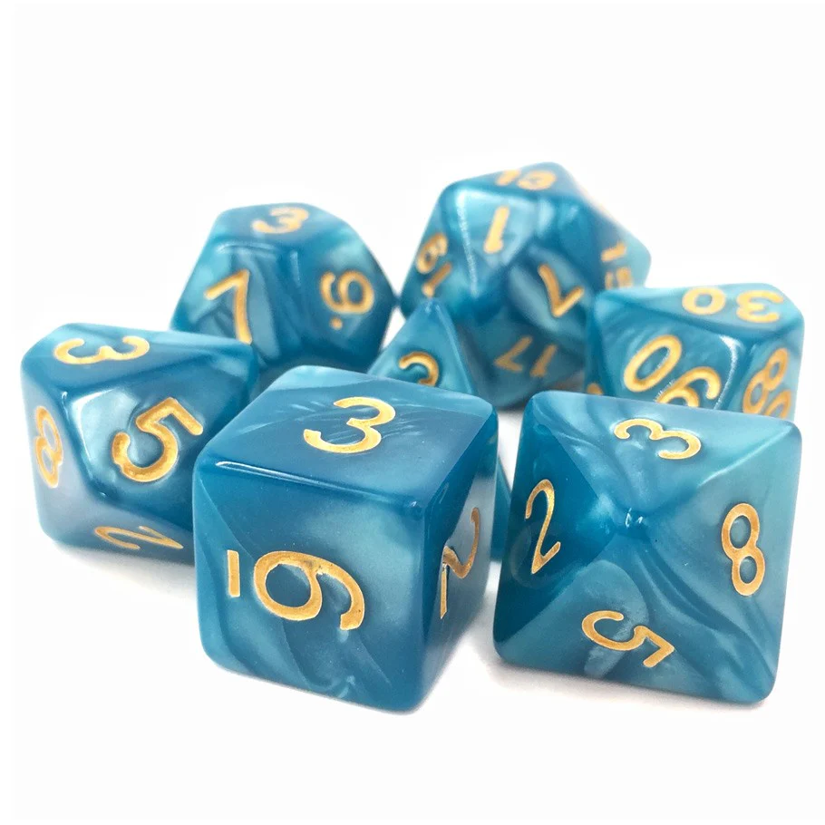 Set de 7 dados Sleepy Sky