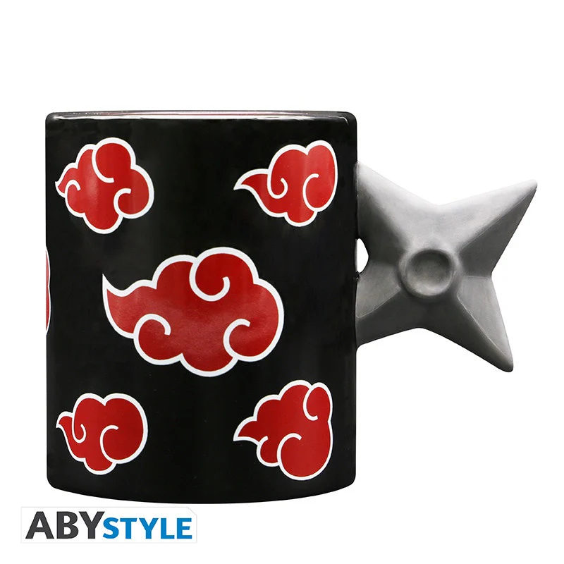 NARUTO SHIPPUDEN SHURIKEN AKATSUKI 3D HANDLE MUG, 16 OZ.