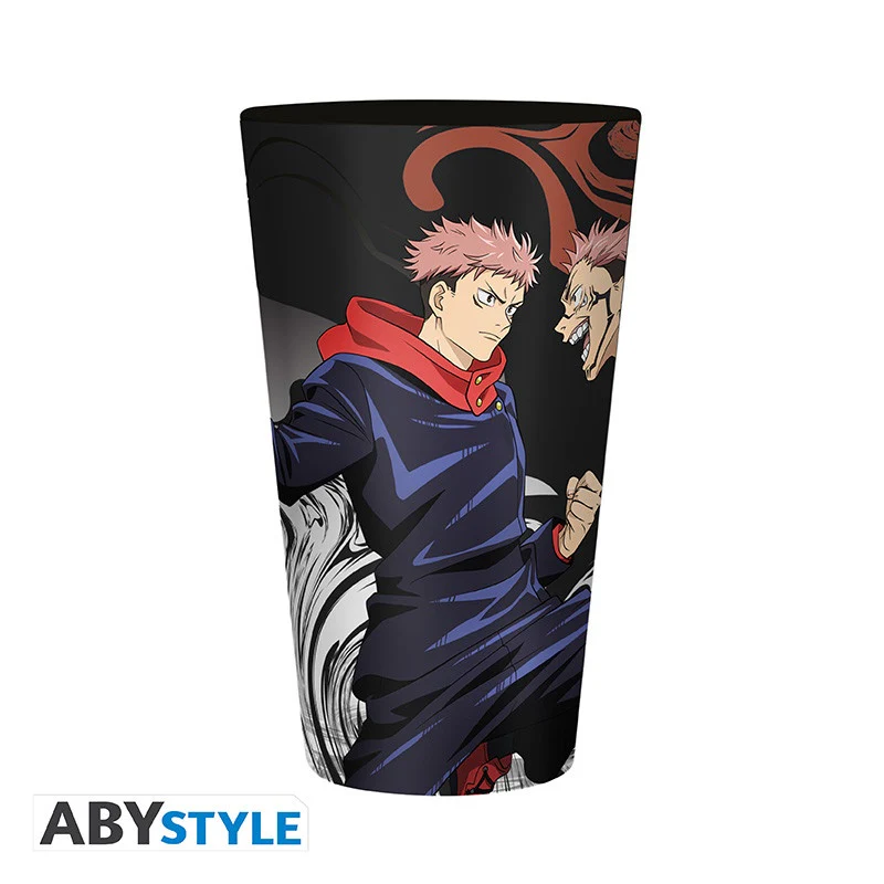 JUJUTSU KAISEN LARGE GLASS 400ML ITADORI VS SUKUNA