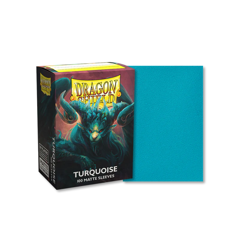 DRAGON SHIELD SLEEVES: STANDARD- MATTE TURQOUISE 'ATEBECK' (100 CT.)