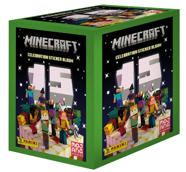 CAJA CON 50 SOBRES DE ESTAMPAS MINECRAFT