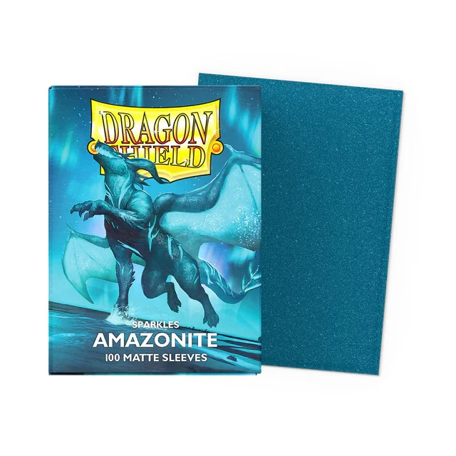 DRAGON SHIELD SLEEVES STANDARD MATTE SPARKLES AMAZONITE (100 CT) - Image 2