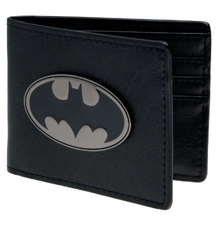 Cartera Piel Batman Logo Metal