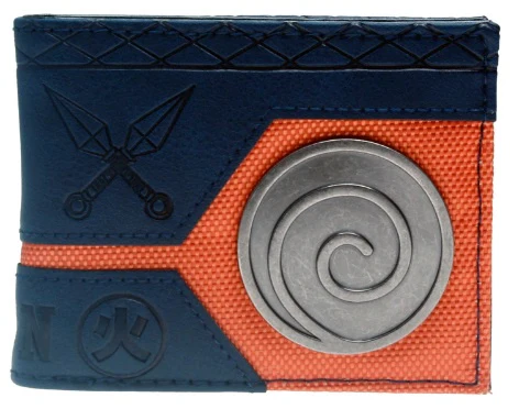 Cartera Naruto Shippuden logo metal