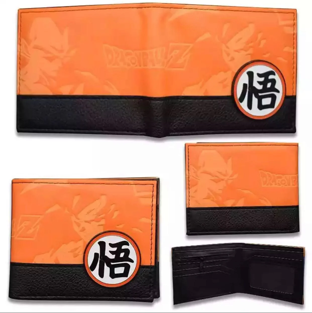 Cartera Dragon Ball Goku Vegeta Negro/Naranja