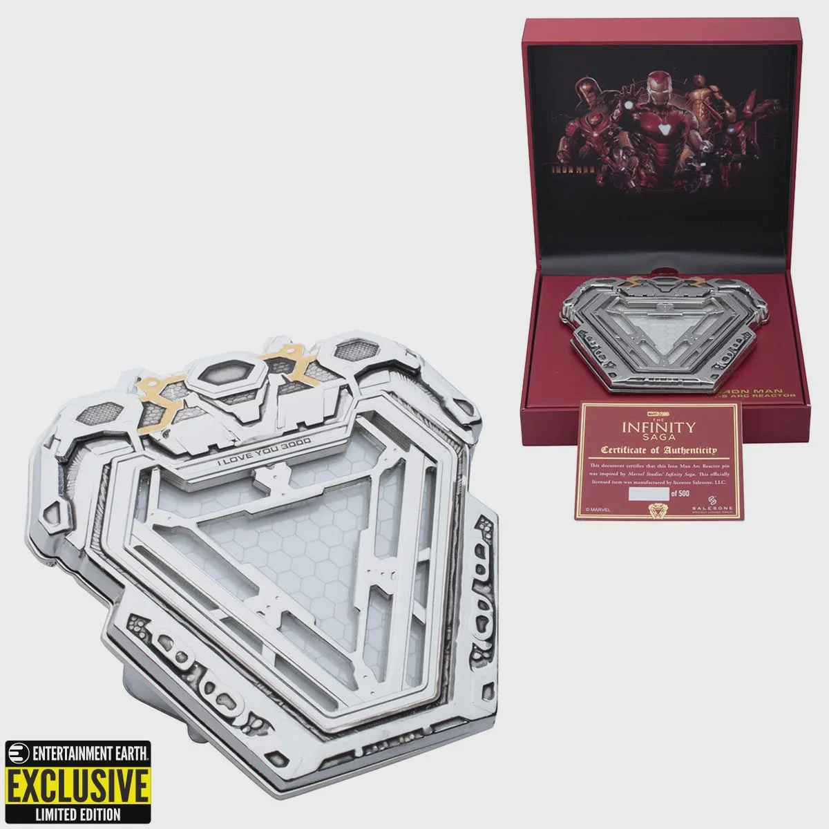 Iron Man Arc Reactor Prop Replica Light-Up Pin - Entertainment Earth Exclusive - Image 2