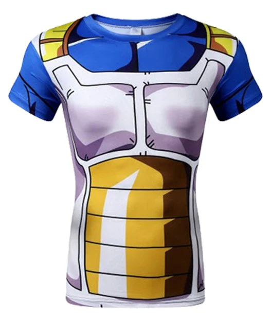 Playera Licra Vegeta Azul Large