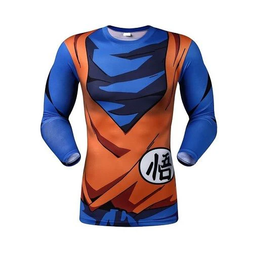 Playera Licra Goku Manga Larga L
