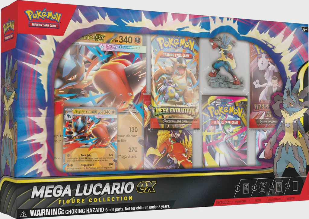 POKEMON TCG MEGA LUCARIO EX FIGURE COLLECTION INGLES