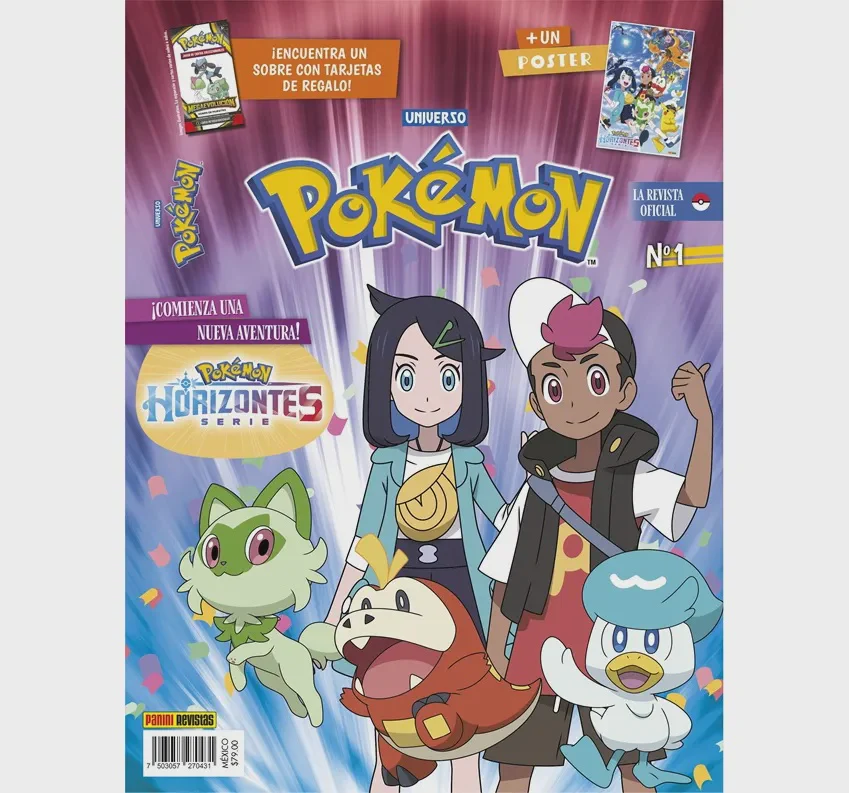 REVISTA POKEMON 2025 + CARDS N.1