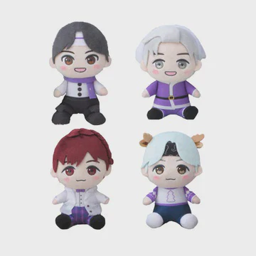 TinyTAN "Purple Holidays" MP Sit-Down Plush "RM & Jin & SUGA & j-hope"