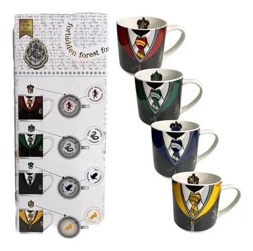 Zak Juego De 4 Tarros Apilables: Harry Potter - Uniformes Casas 330 ml